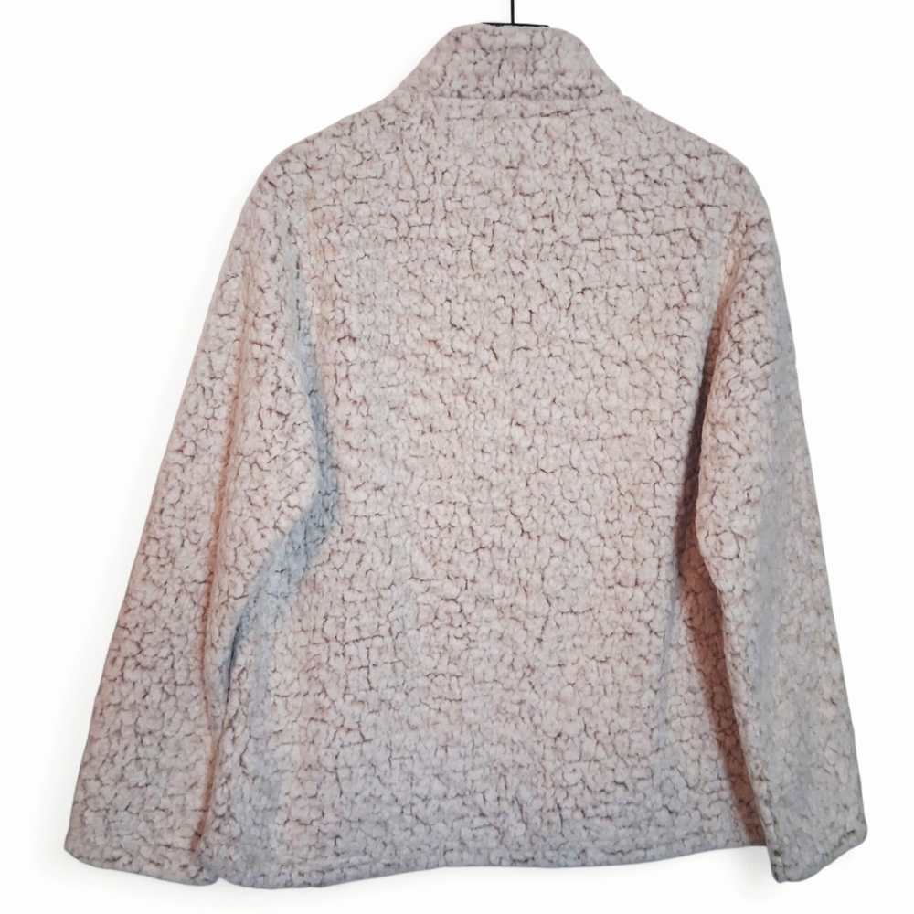 Horn Legend Quarter-Zip Sherpa Pullover Womens Size XL - cream/tan - Picture 6 of 8
